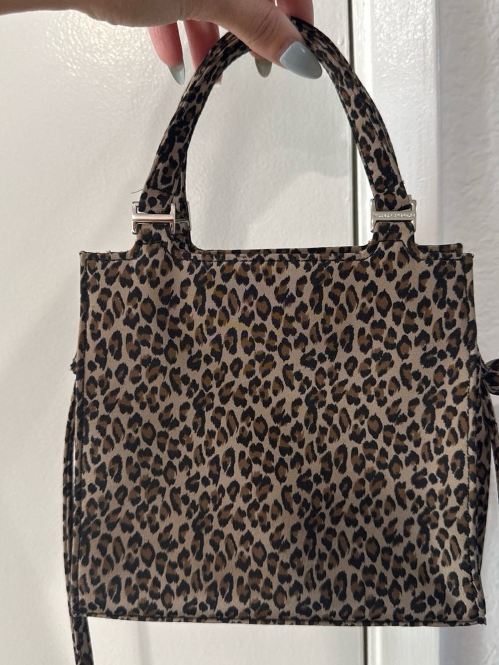 Hillard & Hanson Leopard Print Top-Handle Tote - Brown & Black